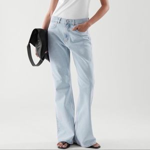COS Recycled Cotton Flared Jeans, Size 26